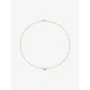 Monica Vinader Womens Blue Odyssey 18ct Yellow-gold Vermeil And Aquamarine  Necklac