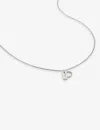 Monica Vinader Womens Sterling Silver P Letter-charm Recycled Sterling-silver Pendant Necklace In Sterling Silver