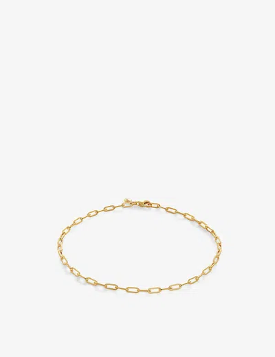 Monica Vinader Womens Gold Paperclip Mini Recycled 18ct Yellow Gold-plated Vermeil Sterling-silver C