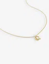 Monica Vinader Womens Gold Q Letter-charm 18ct Yellow Gold-plated Vermeil Recycled Sterling-silver P