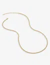 Monica Vinader Womens Yellow Gold Rope-effect 18ct Yellow Gold-plated Vermeil Sterling-silver Chain  In Yellow Gold