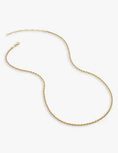 Monica Vinader Womens Yellow Gold Rope-effect 18ct Yellow Gold-plated Vermeil Sterling-silver Chain