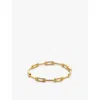Monica Vinader Signature Link Bangle Bracelet In Yellow Gold