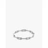 Monica Vinader Womens Signature Link Sterling-silver Bangle Sterling Silver In Sterling Silver