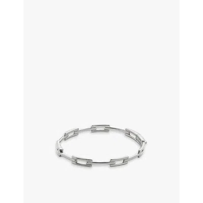 Monica Vinader Womens Signature Link Sterling-silver Bangle Sterling Silver