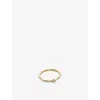 Monica Vinader Womens  Siren Mini 18ct Yellow Gold-plated Vermeil Sterling Silver And 0.006ct Lab-gro In Yellow Gold