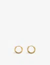 Monica Vinader Womens Gold Siren Muse Recycled 18ct Yellow Gold-plated Vermeil Silver Huggie Hoop Ea In Gold