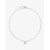 Monica Vinader Womens Silver Siren Muse Disc 18ct Yellow Gold Vermeil Necklac