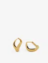 Monica Vinader Womens Yellow Gold Swirl Small 18ct Yellow Gold-plated Vermeil Sterling-silver Hoop E In Yellow Gold