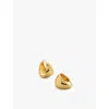 Monica Vinader Womens  Tapered 18ct Yellow Gold-plated Vermeil Sterling Silver Huggie Earrings In Yellow Gold