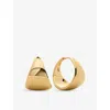 Monica Vinader Large Tapered Hoop Earrings In Gold