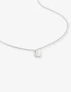Monica Vinader Womens Sterling Silver U Letter-charm Recycled Sterling-silver Pendant Necklace In Sterling Silver