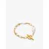 Monica Vinader X Amy Powney Keshi Pearl Bracelet In Yellow Gold