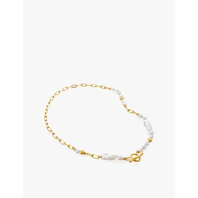Monica Vinader Womens  X Amy Powney 18ct Yellow Gold-plated Vermeil Sterling-silver And Pearl Necklac