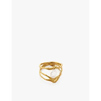 Monica Vinader Womens  X Amy Powney Keshi Pearl 18ct Yellow Gold-plated Vermeil Sterling-silver And P