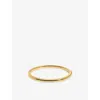 Monica Vinader Womens  X Kate Young Thin 18ct Yellow Gold Vermeil Bangle In Gold