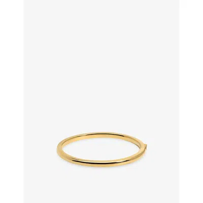 Monica Vinader Womens  X Kate Young Thin 18ct Yellow Gold Vermeil Bangle