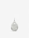 Monica Vinader Ziggy Teardrop Sterling Silver Pendant Charm In Silver