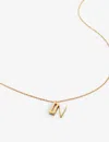 Monica Vinader Womens Gold N Letter-charm 18ct Yellow Gold-plated Vermeil Recycled Sterling-silver P In Gold