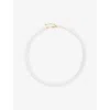 Monica Vinader Womens Nomade 18ct Yellow Gold Vermeil And Pearl Necklac In Gold