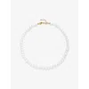 Monica Vinader Womens Nomade Bold 18ct Yellow Gold Vermeil And Pearl Necklac In Gold