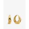 Monica Vinader Womens Nomade Medium 18ct Yellow Gold Vermeil Hoop Earrings In Gold