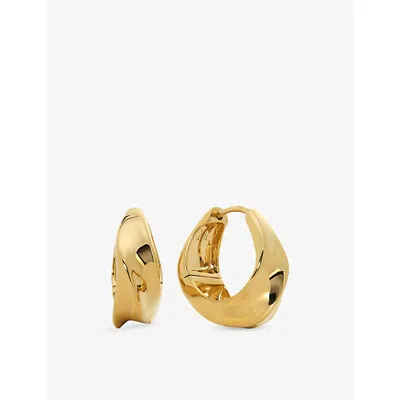 Monica Vinader Womens Nomade Small 18ct Yellow Gold Vermeil Hoop Earrings