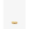 Monica Vinader Womens Nomade Stacking 18ct Yellow Gold Vermeil Ring In Gold