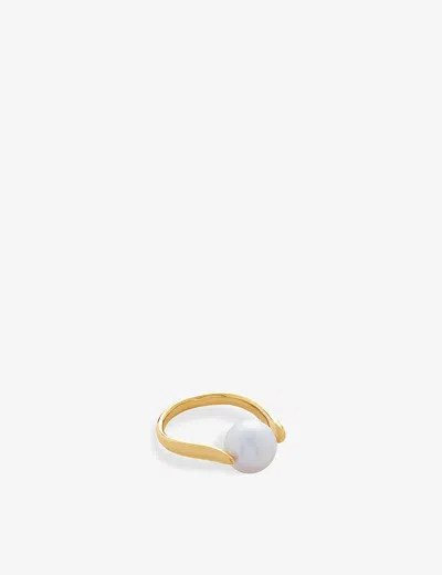Monica Vinader Womens Yellow Gold Nura 18ct Yellow Gold-plated Vermeil Recycled Sterling-silver And