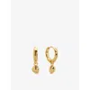 Monica Vinader Womens Nura 18ct Yellow Gold Vermeil Drop Huggies In Gold