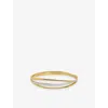 Monica Vinader Nura Diamond Bangle Bracelet In Gold