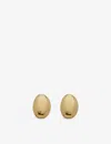 Monica Vinader Nura Pebble 18ct Gold-plated Vermeil Sterling Silver Stud Earrings In Gold
