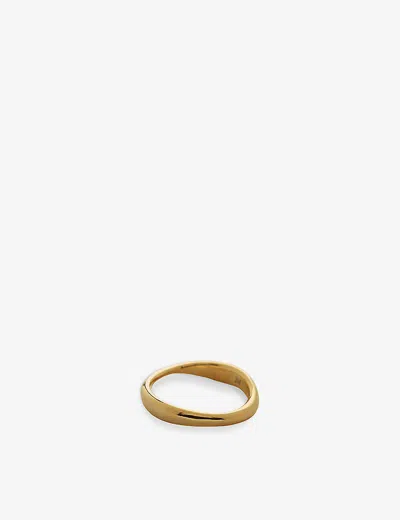Monica Vinader Womens Yellow Gold Nura Reef 18ct Yellow Gold-plated Vermeil Sterling-silver Ring