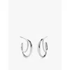 Monica Vinader Medium Nura Wrap Hoop Earrings In Sterling Silver