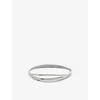 Monica Vinader Sterling Silver Nura Wrap Bangle In Metallic