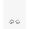 Monica Vinader Womens Nura Wrap Sterling-silver Stud Earrings In Metallic
