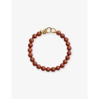 Monica Vinader Womens Ochre 18ct Yellow Gold Vermeil And Gemstone Beaded Bracelet