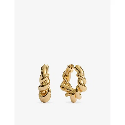 Monica Vinader Womens Ochre Large 18ct Yellow Gold Vermeil Hoop Earrings