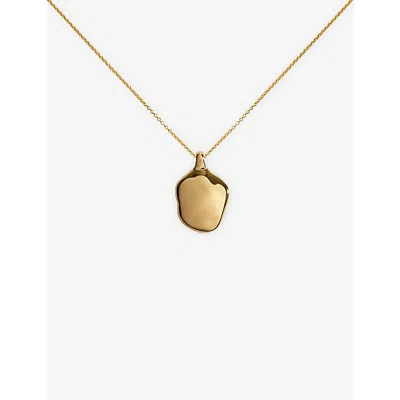Monica Vinader Womens Odyssey Locket 18ct Yellow Gold Vermeil Necklac In Purple