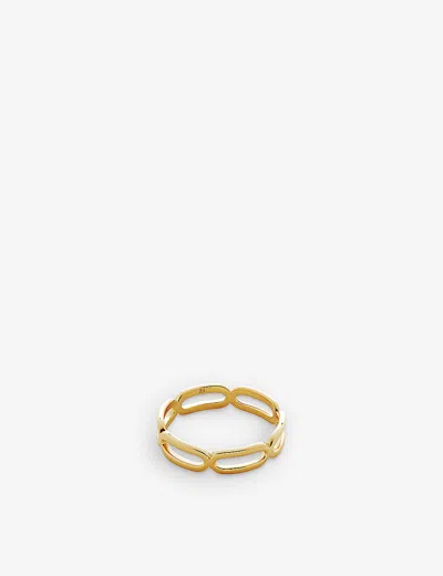 Monica Vinader Womens Yellow Gold Paperclip Recycled 18ct Yellow Gold-plated Vermeil Sterling-silver