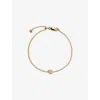 Monica Vinader Womens Pear-shaped 0.06ct Lab-grown Diamond And 18ct Yellow-gold Vermeil Chain Bracelet