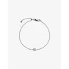 Monica Vinader Sterling Silver Pear Diamond Chain Bracelet Lab Grown Diamond In Metallic