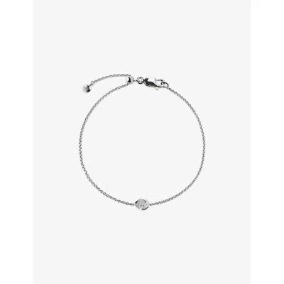 Monica Vinader Womens Pear-shaped 0.06ct Lab-grown Diamond And Sterling-silver Chain Bracelet