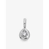 Monica Vinader Womens Pear Solitaire Sterling-silver And 0.06ct Lab Grown Diamond Pendant In Metallic