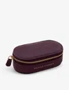 Monica Vinader Womens Purple Logo-embossed Zipped Leather Jewellery Box In Purple