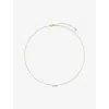 Monica Vinader Womens  Riva 18ct Yellow Gold-plated Vermeil Sterling-silver And 0.11ct Lab-grown Diam In Gold