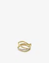 Monica Vinader Riva Recycled 18ct Yellow-gold Vermeil-plated Sterling Silver And Diamond Ring In Gold