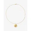 Monica Vinader Womens Scorpio Zodiac 18ct Yellow Gold Vermeil Pendant Necklac In Gold