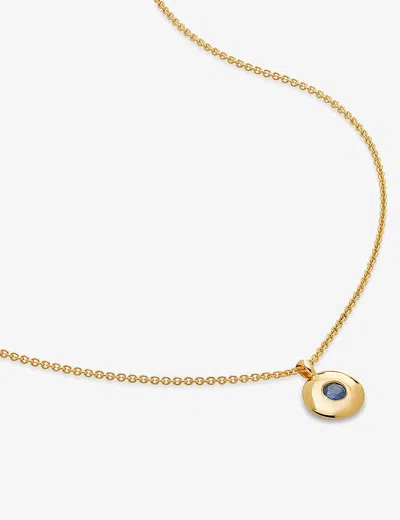 Monica Vinader Womens Yellow Gold September Birthstone 18ct Yellow Gold-plated Vermeil Sterling-silv