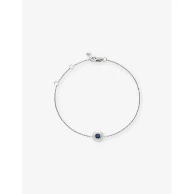 Monica Vinader Womens September Birthstone Sapphire And Sterling-silver Bracelet